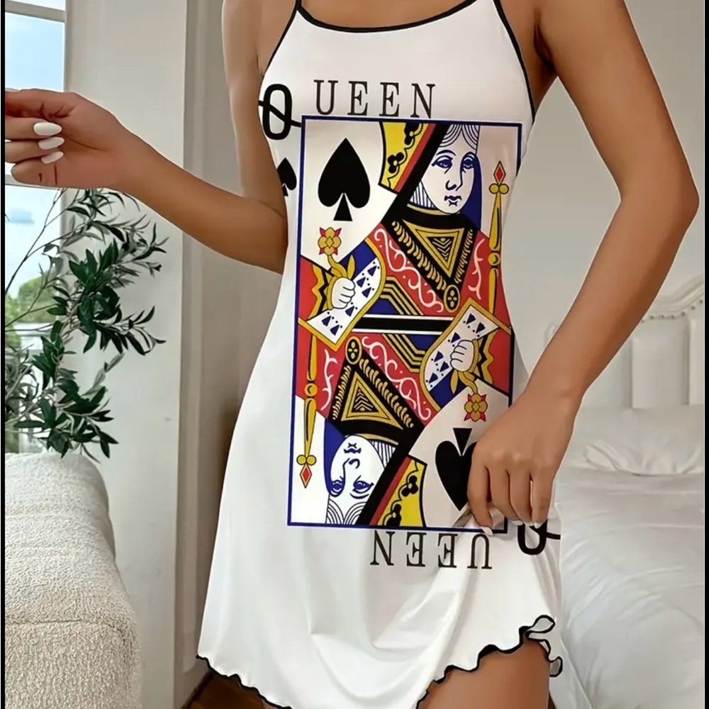 ♠️QUEEN OF SPADES♠️NIGHT DRESS - Picture 2 of 2